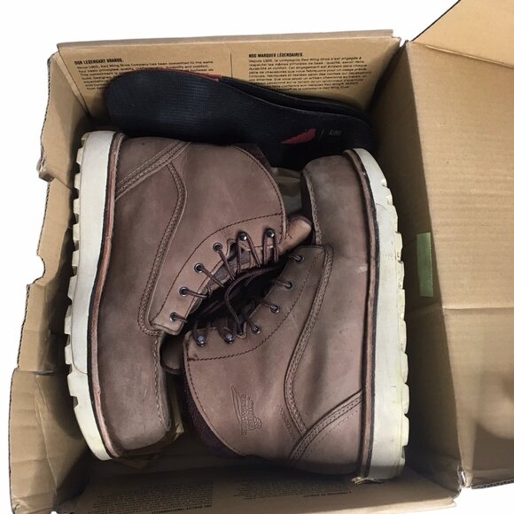 Red Wing Traction Tred Lite #2444 Womens Suede Leather Composite Toe Boots Sz 9B - Picture 1 of 16